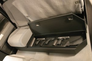 Toyota Tundra Underseat Storage Box - Rear - Tuffy Products - Lockbox - Black - `07-`22